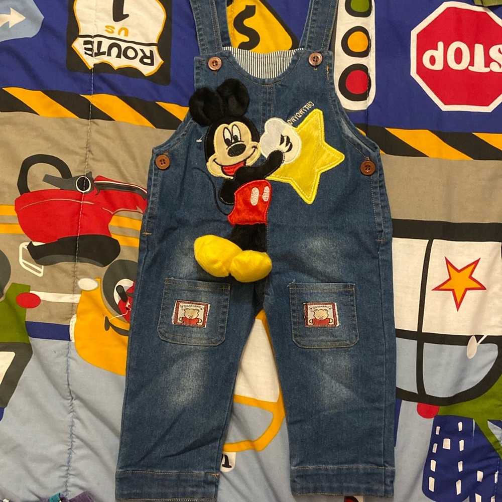 Custom Made Mickey Mouse Overalls